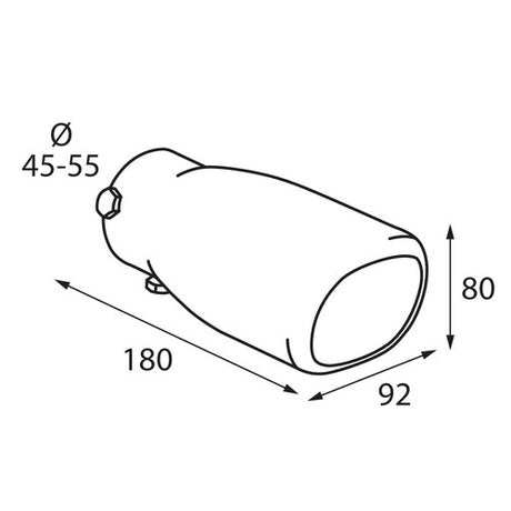 Pilot Terminale di scarico auto Taglio Diritto TS-10