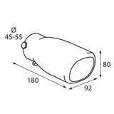 Pilot Terminale di scarico auto Taglio Diritto TS-10