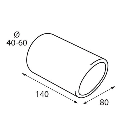 Pilot TS-16L Diagonal Cut Autoauspuffblende