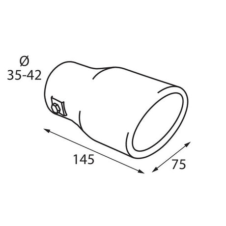Pilot Terminale di scarico auto Taglio Diagonale TS-38