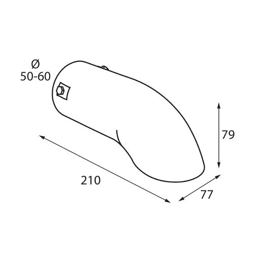 Punta de escape curva Pilot TS-44
