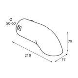 Punta de escape curva Pilot TS-44