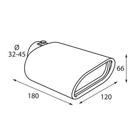 Pilot Terminale di scarico auto Taglio Diagonale TS-57