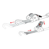 Lampa Spanngurt mit selbstaufrollender Ratsche, Doppelhaken - 2,5 x 300 cm 60141