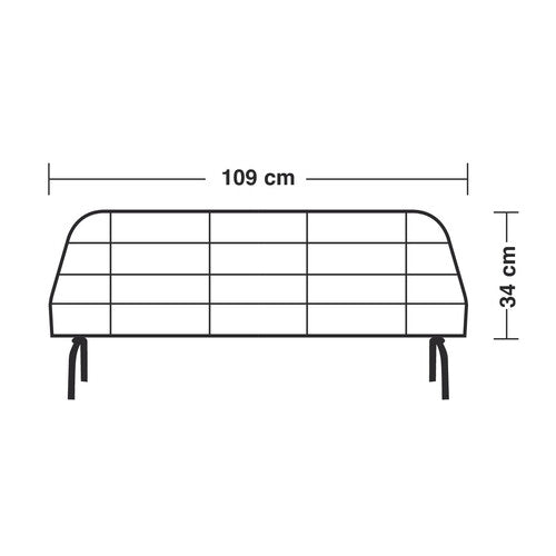 GRG-3 lamp, metal dividing grille 34x109 cm