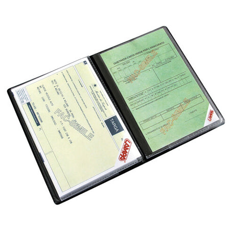 Vehicle registration document holder lamp