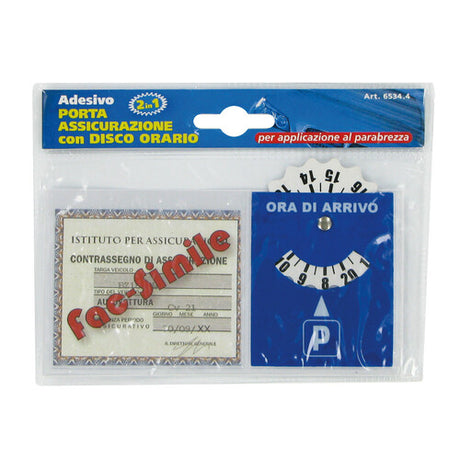 Certificate holder lamp with PVC parking disc