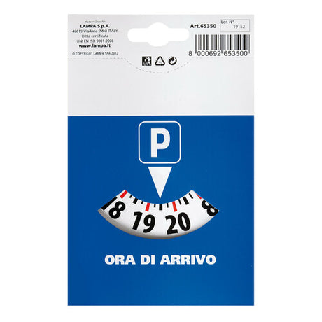 European Cardboard Parking Disc Lamp - 110x150 mm