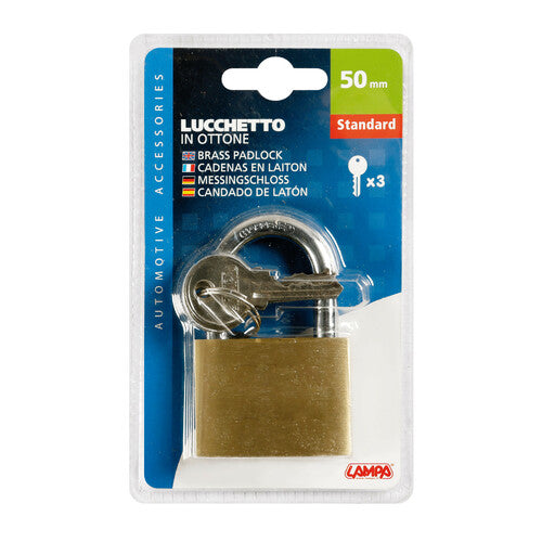 Standard Lamp, Brass Padlock - 50 mm