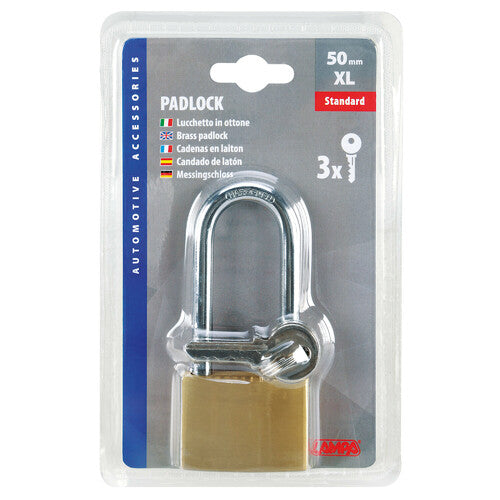 Standard Lamp, Brass Padlock - 50mm XL