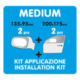 Clear-View, Set mit 4 Klebefolien mit hydrophober Nanotechnologie, M 135 x 95 mm