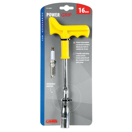 Lampa Power Grip, chiave svitacandele con bussola snodata - 16 mm