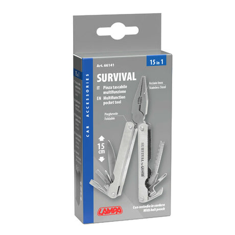 Lampa 15 in 1 pinza tascabile survival multifunzione da 6