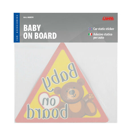 Baby-an-Bord-Lampe, statisch haftender Aufkleber