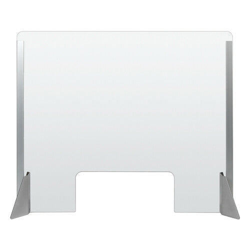 Schutzscheibe mit Schlitz für Theken und Schreibtische 660 x 560 mm