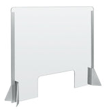 Schermo protettivo parafiato con feritoia per banconi e scrivanie 660x560 mm 66931