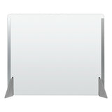 Schermo protettivo parafiato senza feritoia per banconi e scrivanie 660x560 mm 66932