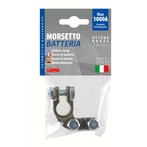 Lámpara de batería de alta resistencia con pinza; fijación de cable a placa - cable máx. 70 mm - polo negativo 69903