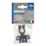 Lampa Morsetto batteria pesante; fissaggio cavo a capocorda su vite - foro capocorda  8/10/8 mm - Polo positivo 69906