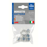 Lámpara de terminal de batería, galvanizada; fijación de cable con terminal de tornillo - orificio de terminal 6/6/6 mm - polo negativo 69910