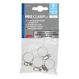 Abrazaderas de manguera de acero inoxidable para lámpara, juego de 4, diámetro de 8 mm, 13-19 mm, 69931