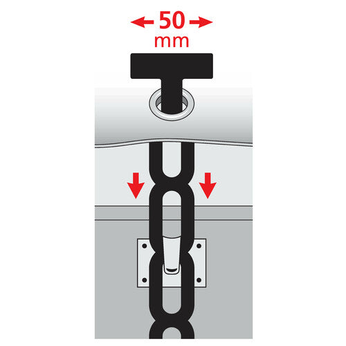 Lampenset mit 4 NBR-Gummi-Zugstangen – 290 x 50 mm