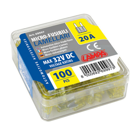 Lampa Set 100 micro fusibili lamellari, 12/32V - 20A