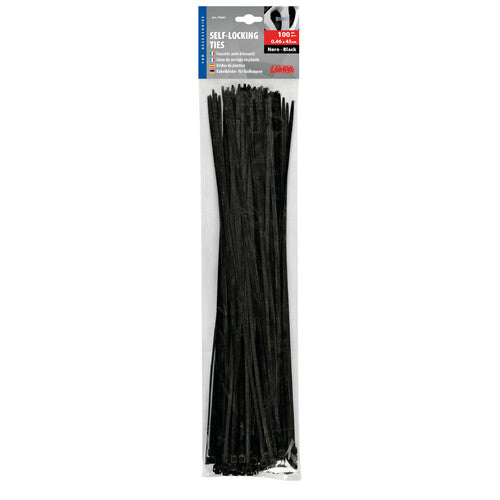 Kabelbinder, 100 Stück, 45 cm, Schwarz