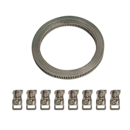 Stahlband-Lampenset mit 8 Klemmen - 300 cm 70023