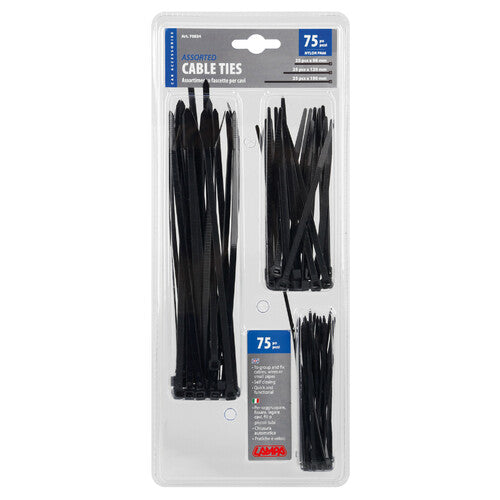 Bridas de nailon Lampa, juego de 75 piezas 70024