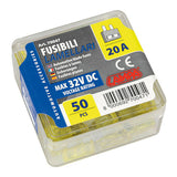 Pack of 50 blade fuses, 12/32V - 20A