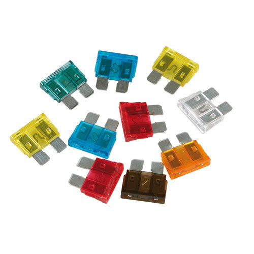 Juego de 10 fusibles de cuchilla surtidos, 12/32 V 70080