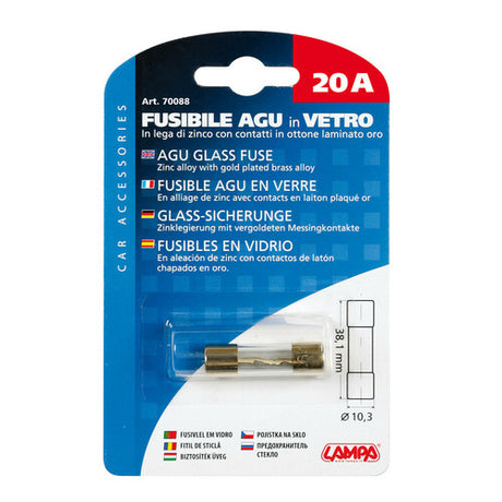 Lampa Fusibile AGU in vetro, 12/32V - 20A