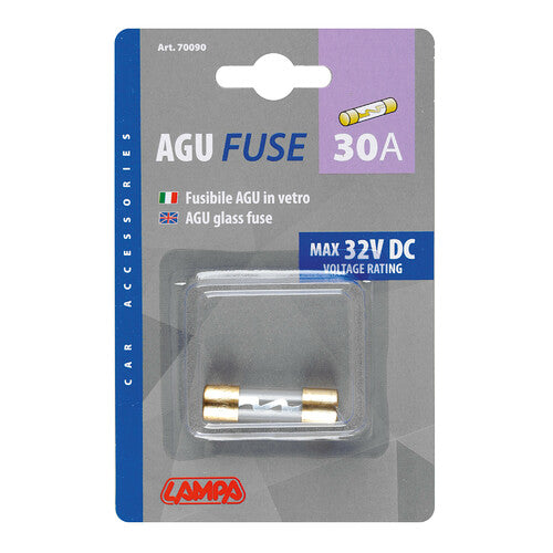 Lampa Fusibile AGU in vetro, 12/32V - 30A 70090