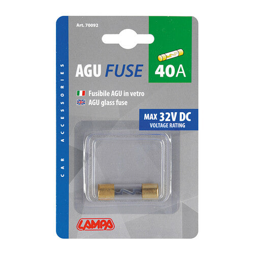 Lampa Fusibile AGU in vetro, 12/32V - 40A 70092