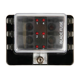 Lampa Fuse Block, scatola portafusibili, 1 entrata - 6 uscite, 12/24V 70097