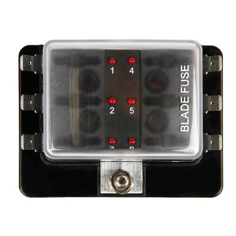 Lampa Fuse Block, scatola portafusibili, 1 entrata - 6 uscite, 12/24V