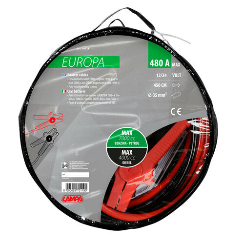 Lampa Batteriekabel Europa - 450 cm - 480 A - 35 mm 70119