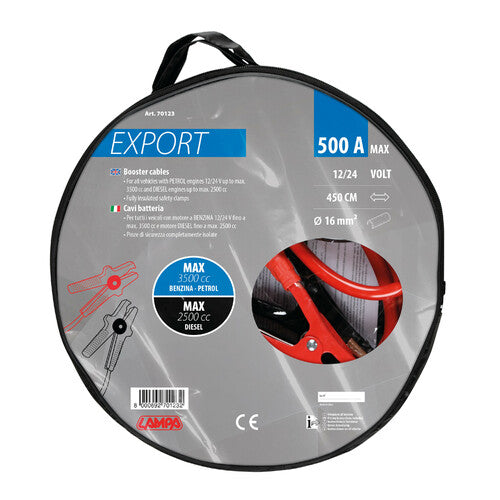 Battery Cables Export 12/24V - 450 cm - 500 A - 16 mm