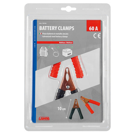 Lamp Pair of Battery Clamps - 10 cm - 60A