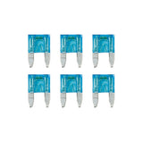 Lampa Smart Led, set 6 micro-fusibili lamellari con spia a led, 12/32V - 15A 70192