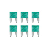 Lampa Smart Led, set 6 micro-fusibili lamellari con spia a led, 12/32V - 30A