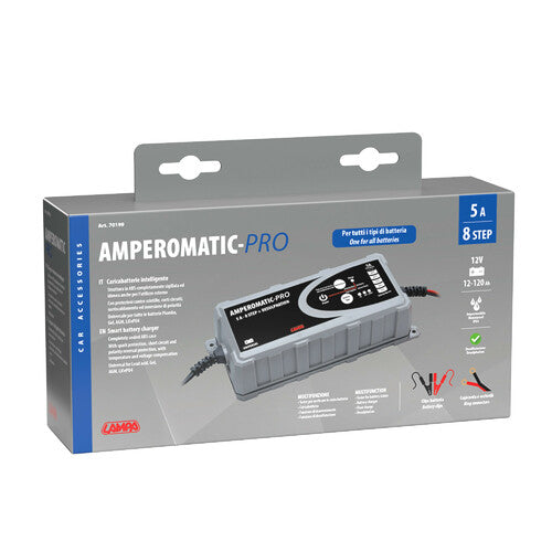 Lámpara Amperomatic Pro, cargador de batería inteligente, 12 V - 5 A 70199