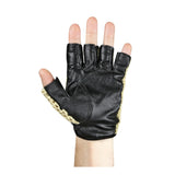 Pilot -1, guanti guida mezze dita - M - Nero