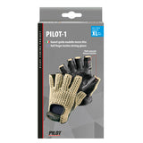 Pilot -1, guantes de conducir de medio dedo - XL - Negro