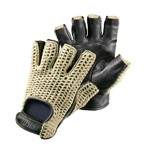 Pilot -1, half-finger driving gloves - XL - Black