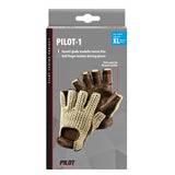 Pilot -1, Halbfinger-Fahrhandschuhe - XL - Braun
