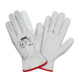 Lampa-Handschuhe aus genarbtem Leder und Kalbsspaltleder – Größe 9