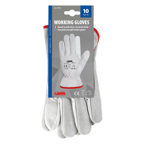 Guantes Lampa en piel flor y serraje de becerro - 10 71441