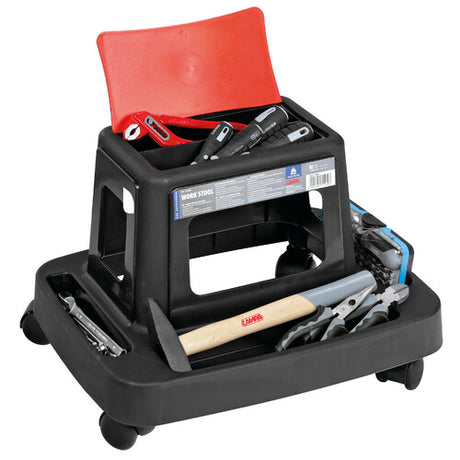 Lampa Work Stool, sgabello da lavoro con ruote